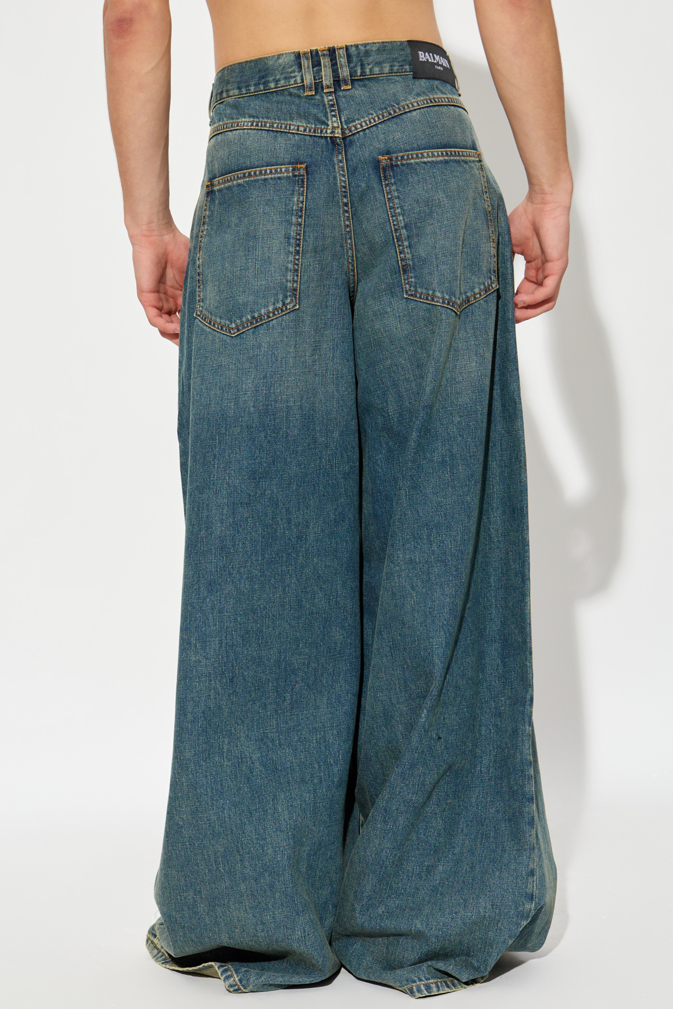 Blue Wide-leg jeans Balmain - Vitkac Slovakia